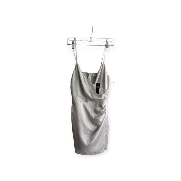 Abercrombie & Fitch Silver Pleated Mini Dress Size Small Tall - Picture 1 of 8